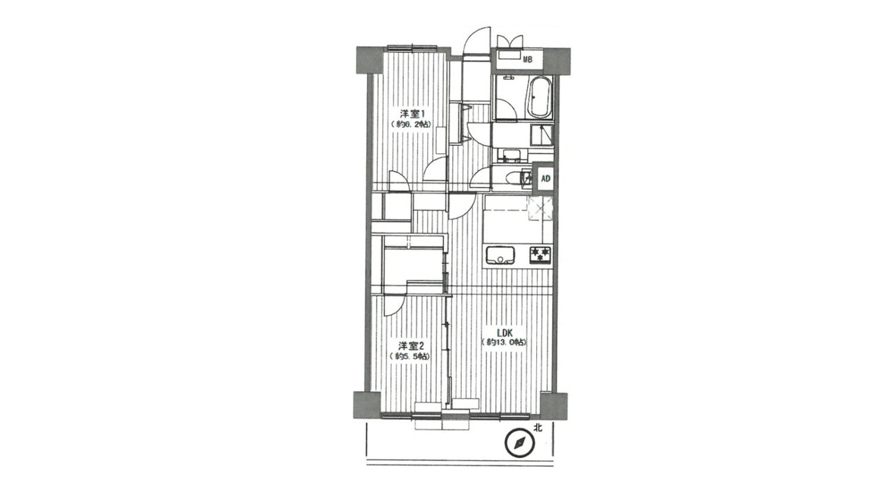 サンライズ伊奈722号室　中古マンションの写真2