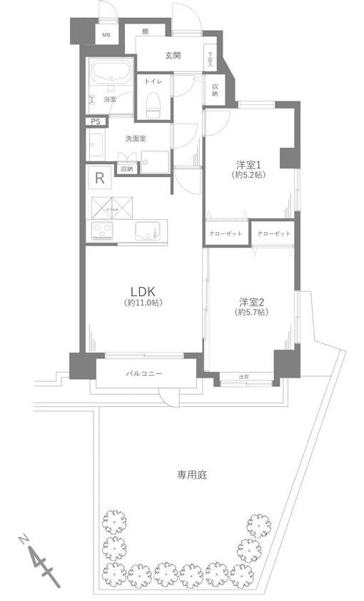 ジェム浦和辻106号室 中古マンションの写真2