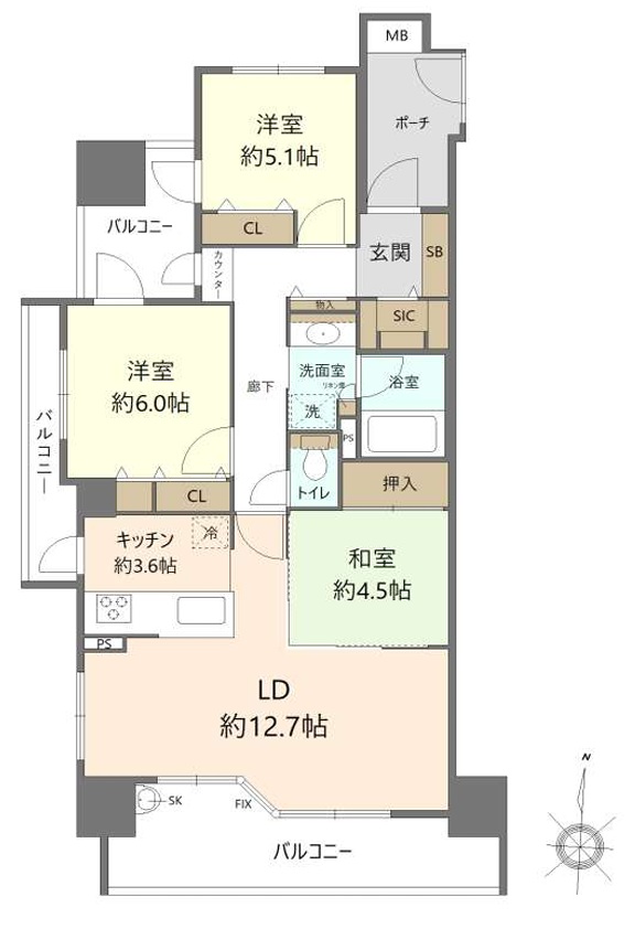コスモ大宮日進ビューステージ501号室　中古マンションの写真1